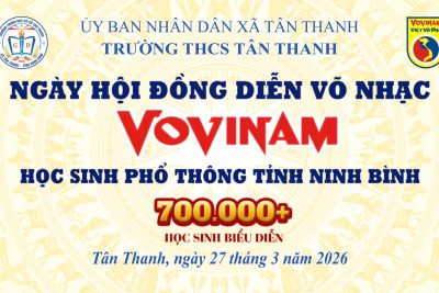 Trường THCS Tân Thanh tham gia Ngày hội võ nhạc Vovinam tỉnh Ninh Bình.